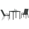 Ensemble de salle à manger pour jardin 3 pcs Noir 566115566115