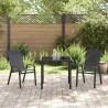 Ensemble de salle à manger pour jardin 3 pcs Noir 566115566115
