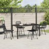 Ensemble de salle à manger pour jardin 5 pcs Noir 566116566116