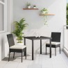Ensemble de salle à manger pour jardin 3 pcs Noir 566117566117