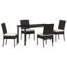 Ensemble de salle à manger pour jardin 5 pcs Noir 566120566120