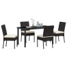 Ensemble de salle à manger pour jardin 5 pcs Noir 566120566120