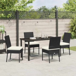Ensemble de salle à manger pour jardin 5 pcs Noir 566120566120