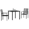 Ensemble de salle à manger pour jardin 3 pcs Noir 566121566121
