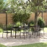Ensemble de salle à manger pour jardin 7 pcs Noir 566122566122