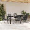 Ensemble de salle à manger pour jardin 7 pcs Noir 566122566122