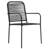 Ensemble de salle à manger pour jardin 7 pcs Noir 566122566122