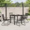 Ensemble de salle à manger pour jardin 5 pcs Noir 566124566124