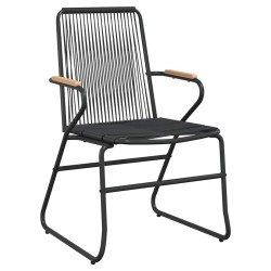 Ensemble de salle à manger pour jardin 5 pcs Noir 566125566125
