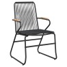 Ensemble de salle à manger pour jardin 5 pcs Noir 566126566126