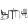 Ensemble de salle à manger pour jardin 3 pcs Noir 566127566127