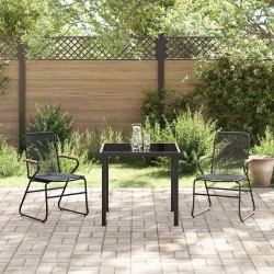 Ensemble de salle à manger pour jardin 3 pcs Noir 566127566127