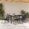 Ensemble de salle à manger pour jardin 7 pcs Noir 566128566128