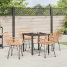 Ensemble de salle à manger pour jardin 5 pcs Marron 566130566130