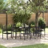 Ensemble de salle à manger pour jardin 7 pcs Noir 566133566133