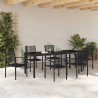 Ensemble de salle à manger pour jardin 7 pcs Noir 566133566133