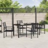 Ensemble de salle à manger pour jardin 5 pcs Noir 566134566134