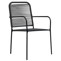 Ensemble de salle à manger pour jardin 5 pcs Noir 566135566135