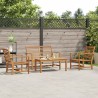 Ensemble de canapé de jardin 4 pcs Naturel Bois de teck massif 566144566144