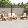 Ensemble de canapé de jardin 4 pcs Naturel Bois de teck massif 566145566145