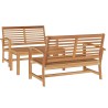 Ensemble de canapé de jardin 3 pcs Naturel Bois de teck massif 566147566147