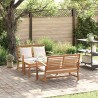 Ensemble de canapé de jardin 3 pcs Naturel Bois de teck massif 566148566148
