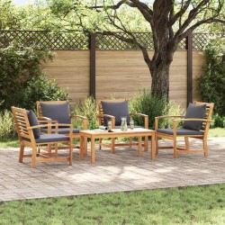 Ensemble de canapé de jardin 5 pcs Naturel Bois de teck massif 566173566173