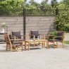 Ensemble de canapé de jardin 5 pcs Naturel Bois de teck massif 566173566173