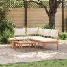 Ensemble de canapé de jardin 4 pcs Marron et Crème 566174566174