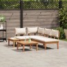 Ensemble de canapé de jardin 4 pcs Marron et Crème 566174566174