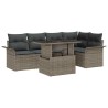 Ensemble de canapé de jardin 6 pcs Gris Poly Rattan 566178566178
