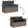 Ensemble de canapé de jardin 6 pcs Gris Poly Rattan 566178566178