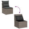 Ensemble de canapé de jardin 6 pcs Gris Poly Rattan 566178566178
