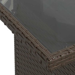 Ensemble de canapé de jardin 5 pcs Marron Poly rotin 566179566179