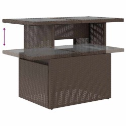 Ensemble de canapé de jardin 6 pcs Marron Poly rotin 566180566180