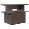 Ensemble de canapé de jardin 6 pcs Marron Poly rotin 566180566180