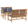 Ensemble de canapé de jardin 3 pcs Naturel Bois de teck massif 566184566184