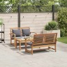 Ensemble de canapé de jardin 3 pcs Naturel Bois de teck massif 566184566184