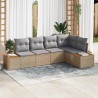 Ensemble de canapé de jardin 5 pcs beige et gris clair 566187566187