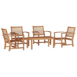 Ensemble de canapé de jardin 5 pcs Naturel Bois de teck massif 566189566189