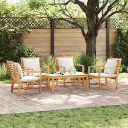 Ensemble de canapé de jardin 5 pcs Naturel Bois de teck massif 566190566190