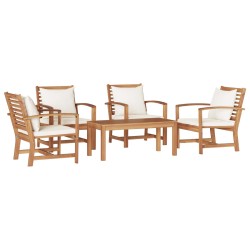 Ensemble de canapé de jardin 5 pcs Naturel Bois de teck massif 566190566190
