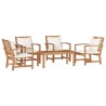 Ensemble de canapé de jardin 5 pcs Naturel Bois de teck massif 566190566190