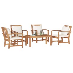 Ensemble de canapé de jardin 5 pcs Naturel Bois de teck massif 566190566190