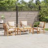 Ensemble de canapé de jardin 5 pcs Naturel Bois de teck massif 566190566190