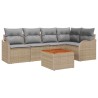 Ensemble de canapé de jardin 6 pcs Beige et Gris clair 566194566194