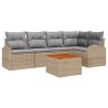 Ensemble de canapé de jardin 6 pcs Beige et Gris clair 566215566215