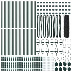 Poteau de clôture. Gris 100 x 0,6 m (maille de 36 mm) 566255566255