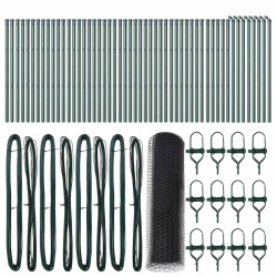 Poteau de clôture. Gris 100 x 0,8 m (maille de 13 mm) 566257566257