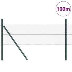 Poteau de clôture. Gris 100 x 0,5 m (maille de 13 mm) 566260566260